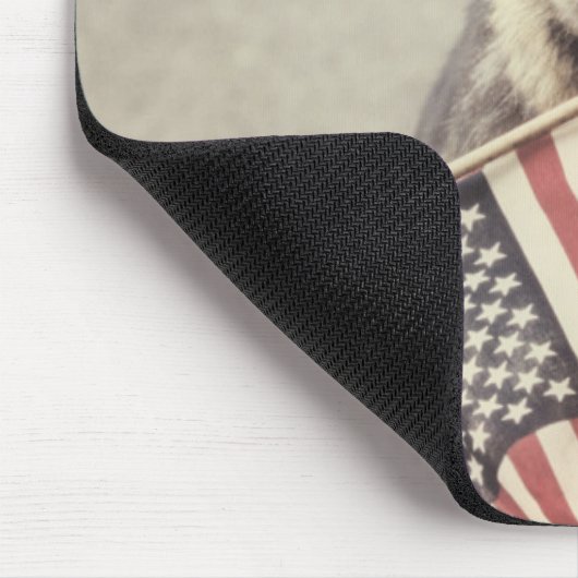 Deutscher Schäferhund mit US-Flagge Mousepad (Ecke)