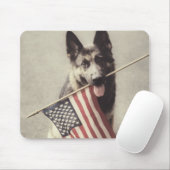 Deutscher Schäferhund mit US-Flagge Mousepad (Mit Mouse)