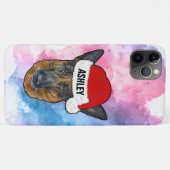 Deutscher Schäferhund mit Weihnachts-Hund Case-Mate iPhone Hülle (Rückseite (Horizontal))