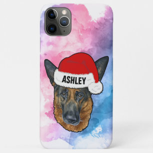 Deutscher Schäferhund mit Weihnachts-Hund Case-Mate iPhone Hülle