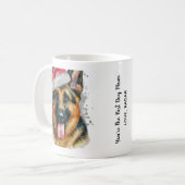 Deutscher Schäferhund mit Weihnachts-Weihnachtsman Kaffeetasse (Vorderseite Links)