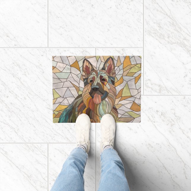 Deutscher Schäferhund - Mosaikkunst Fußmatte (Indoor)