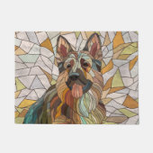Deutscher Schäferhund - Mosaikkunst Fußmatte (Vorderseite)