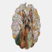 Deutscher Schäferhund - Mosaikkunst Ornament Karte (Rechts)