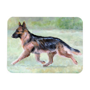 Deutscher Schäferhund Moving Dog Art Magnet