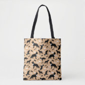 Deutscher Schäferhund Muster Tan Neutral Tasche (Vorderseite)
