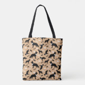 Deutscher Schäferhund Muster Tan Neutral Tasche (Rückseite)
