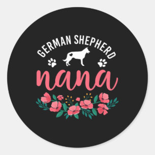 Deutscher Schäferhund Nana Dog gibt Frauen Großmut Runder Aufkleber