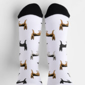 Deutscher Schäferhund Niedlich Cartoon Dogs Muster Socken (Oben)