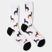Deutscher Schäferhund Niedlich Cartoon Dogs Muster Socken (Rechts)