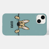 Deutscher Schäferhund Niedlich Personalisiert Case-Mate iPhone Hülle (Rückseite (Horizontal))