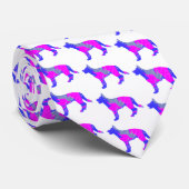 Deutscher Schäferhund Niedlich rosa Silhouette Wei Krawatte (Gerollt)