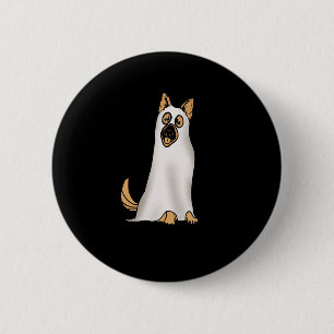 Deutscher Schäferhund Niedlicher Hund mit Ghost Fu Button