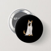 Deutscher Schäferhund Niedlicher Hund mit Ghost Fu Button (Vorne & Hinten)