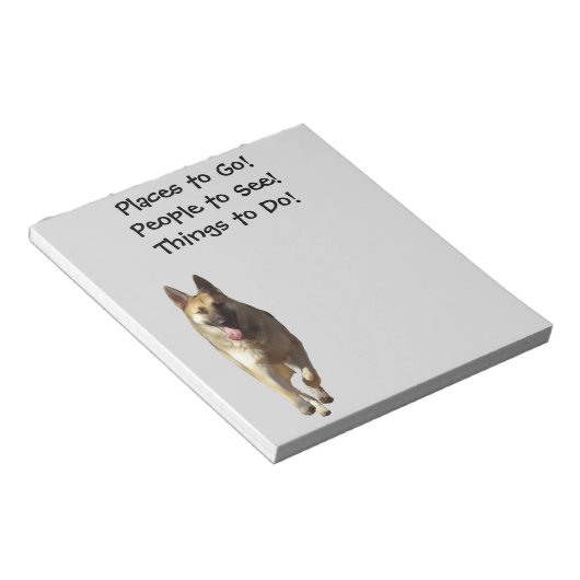 Deutscher Schäferhund Notepad Notizblock (angewinkelt)