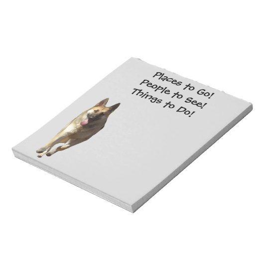 Deutscher Schäferhund Notepad Notizblock (Rotiert)