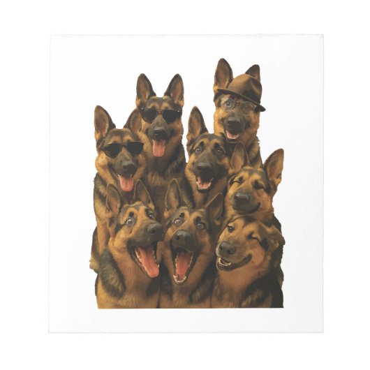 Deutscher Schäferhund Notizblock (Vorderseite)