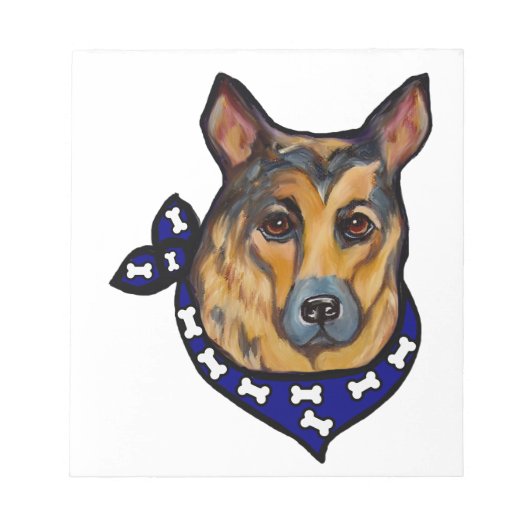 Deutscher Schäferhund Notizblock (Vorderseite)