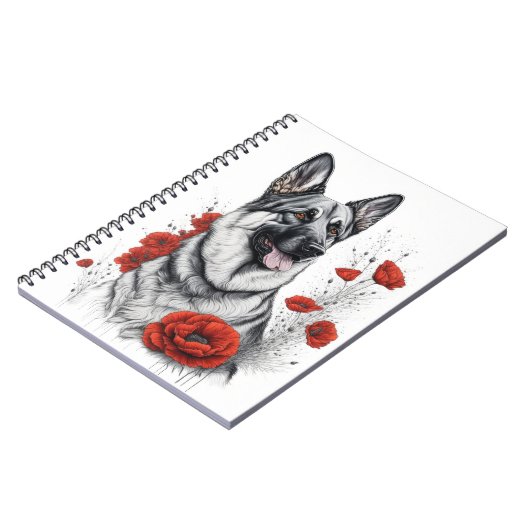 Deutscher Schäferhund Notizblock (Linke Seite)