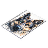 Deutscher Schäferhund Notizbuch Notizblock (Linke Seite)