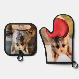 Deutscher Schäferhund Ofenhandschuh & Topflappen-Set