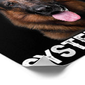 Deutscher Schäferhund Ohren hoch System Bewaffnet  Poster (Ecke)