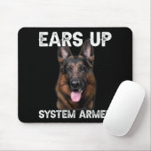 Deutscher Schäferhund Ohren hoch System bewaffnete Mousepad (Mit Mouse)