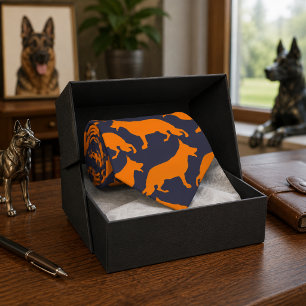 Deutscher Schäferhund orange Krawatte