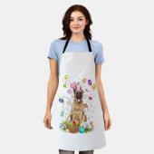 Deutscher Schäferhund Ostereier Jagd Korb Ostern Schürze (Getragen)