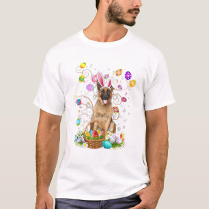Deutscher Schäferhund Ostereier Jagd Korb Ostern T-Shirt