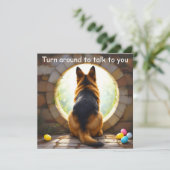 Deutscher Schäferhund - Ostern Feiertagskarte (Stehend Vorderseite)