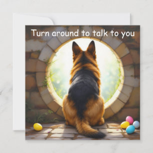 Deutscher Schäferhund - Ostern Feiertagskarte
