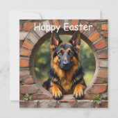 Deutscher Schäferhund - Ostern Feiertagskarte (Rückseite)