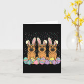 Deutscher Schäferhund Ostern Karte (Gelbe Blume)