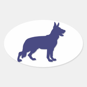 Deutscher Schäferhund Ovaler Aufkleber