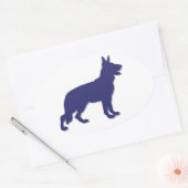 Deutscher Schäferhund Ovaler Aufkleber (Umschlag)
