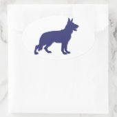 Deutscher Schäferhund Ovaler Aufkleber (Tasche)