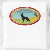 Deutscher Schäferhund Ovaler Aufkleber (Tasche)