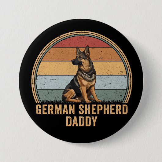 Deutscher Schäferhund Papa Button (Vorderseite)