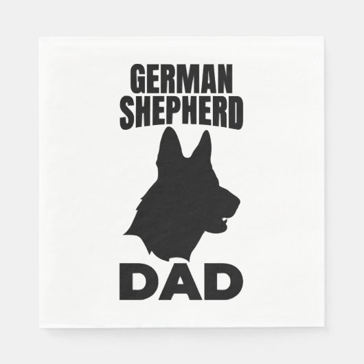 Deutscher Schäferhund Papa Serviette (Vorderseite)