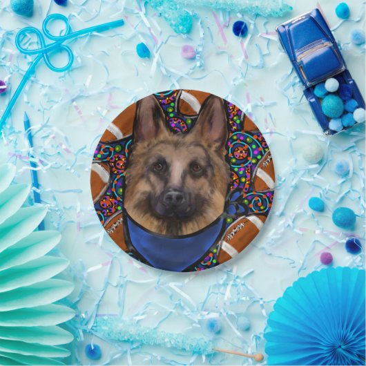 Deutscher Schäferhund Pappteller (Party)