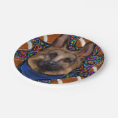 Deutscher Schäferhund Pappteller (Schrägansicht)