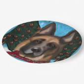 Deutscher Schäferhund Pappteller (Schrägansicht)