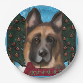 Deutscher Schäferhund Pappteller (Vorderseite)