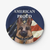 Deutscher Schäferhund Pappteller (Vorderseite)