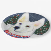Deutscher Schäferhund Pappteller (Schrägansicht)