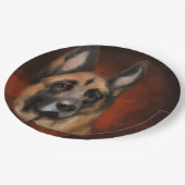 DEUTSCHER SCHÄFERHUND PAPPTELLER (Schrägansicht)