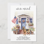 Deutscher Schäferhund Patriotischer Personalisiert Ankündigung (Vorderseite)