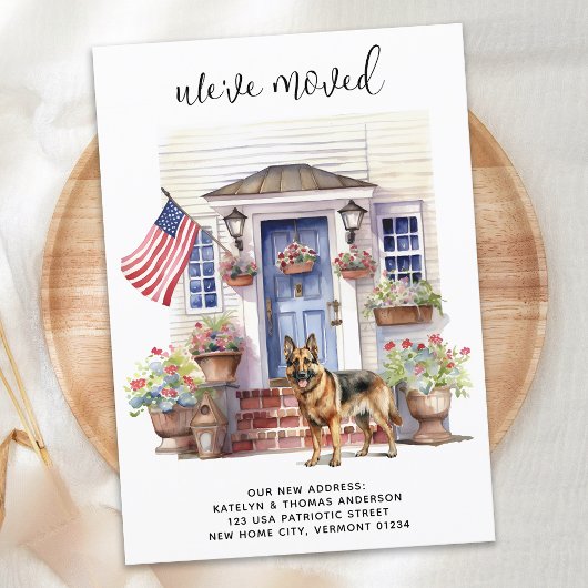 Deutscher Schäferhund Patriotischer Personalisiert Ankündigung