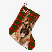Deutscher Schäferhund Personalisiert Großer Weihnachtsstrumpf (Vorderansicht (hängend))